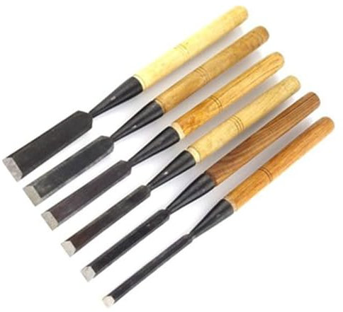 Wood Sculpturetool Wood Chisel Set for Woodworking, 6Pcs High Carbon Steel Wood Chisels Set, Chisels Wood Turning Tools Gifts