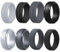LOCCY 8 Stück Herren Silikon Ehering Silicone Ehering für Männe Silikon Hochzeit Bands Schmuck Fingerringe für Sport und Outdoor Geschenk Für Männer mit Einem Fitness Accessories (Mehrfarbig B, 70)