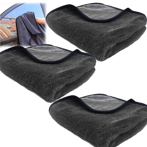 Donubiiu Waterjake Ultra-Wipes Trockentücher,Shiny Bath Trockentuch,Fast Dry Trockentuch für Die Dusche,Wundertuch Trockentuch,Gedrehtes Mikrofaser-Handtuch für die Autowasch Glasreinigung (3 Stück)