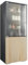 Vladon Vitrine Granada, Made in Germany, Vitrinenschrank mit Glastür und Glaseinsatz, Anthrazit matt/Eiche sägerau (50 x 122,5 x 34,5 cm)