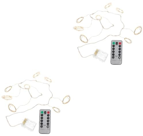 HOMSFOU 2 Sets Regenschirm Lichterketten Dekoratives Zeltlicht Zelt Lichtleiste Hängendes Zeltlicht Camping LED Licht
