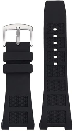 ZUC Silikonkautschuk-Uhrenarmband für IWC Ingenieur, Armband für Herren, 30 x 16 mm, IW323601, IW323608, wasserdichtes Uhrenarmband mit Dornschließe