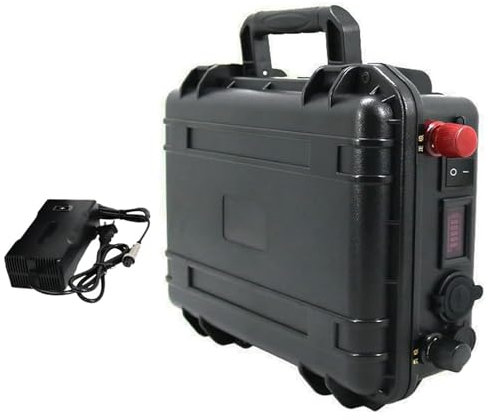 DUBEI 12V 80Ah Portable Waterproof Power Lithium Battery, Rechargeable Marine Engine Battery, Golf Cart Trolling Battery, with USB Port And 5A Charger