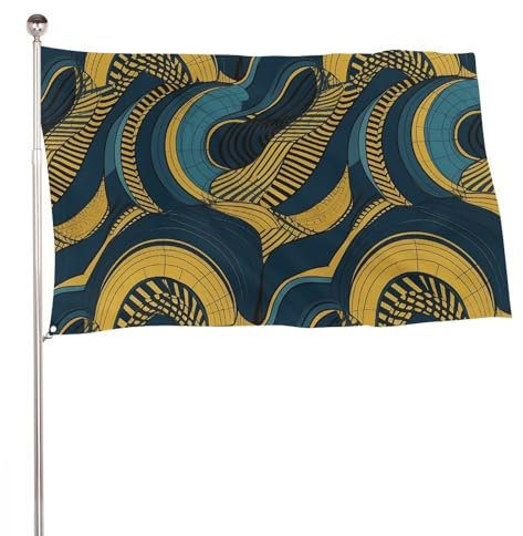 Bandiere 23,6 x 35,4 pollici Bandiera esterna Banner Giardino Bandiere Decorazione Giallo e Blu Motivo Benvenuto Yard Bandiere 200D Poliestere Resistente Bandiere Grandi per Cortile di Vacanza