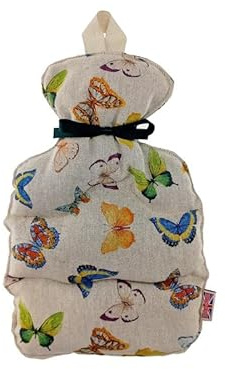 The Wheat Bag Exotic Butterfly Microwaveable Wheat Bag Bottle with English Lavender Scent - Hot or Cold Therapy Pack for Pain Relief & Relaxation