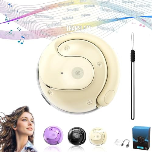 Lyoveu Hy-t26 Pro Wireless Bluetooth Translation Earbuds,language Translator Device,ai Translator Earbuds,Equipped with AI App, Translation Headphones Support 75 Languages, HiFi Stereo Sound