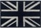 EmbTao Tactical British Union Jack Flag Patch Embroidered Applique UK Great Britain Iron On Sew On Emblem - White & Black