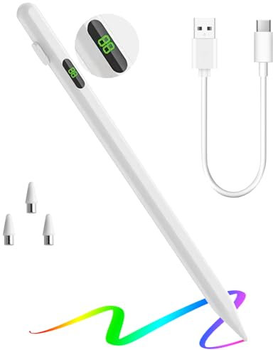 Stylet à écran Tactile,Universel Compatible avec Autres Appareils, Stylet Tablette avec Affichage De Batterie, Fixation Magnétique