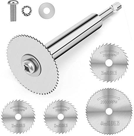 Rinteea Coupe-tuyau intérieur en PVC, avec 4 lames de scie, coupe-tuyau en plastique avec tige hexagonale de 6,35 mm