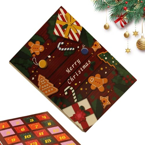 Adventskalender Schachteln | 24 Tage leer befüllbar, Konto auf der Rückseite Weihnachten, für Geburtstage, Valentinstag, Kinder, Erwachsene, Freunde, Söhne und Töchter