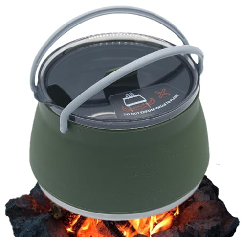 Portable Travel Kettle | Camping Silicone Coffee Pot - Portable Hiking Camping Kettle, Foldable Travel Pot for Outdoor, Hiking Use