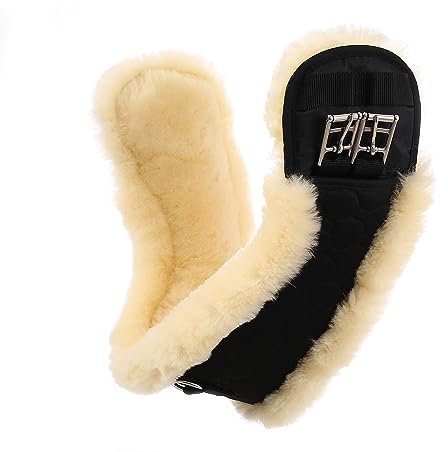 Merauno® Lammfell Sattelgurt Dressur Kurzgurt Mondgurt