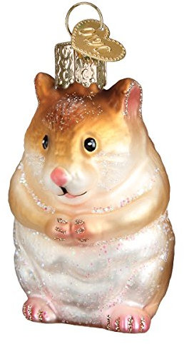 Old World Christmas Animal Collection Glass Blown Ornaments for Christmas Tree Hamster
