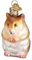 Old World Christmas Animal Collection Glass Blown Ornaments for Christmas Tree Hamster
