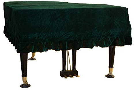 Mitef Classic Pleuche Universal Grand Piano Cover Decorative Piano Cover (150cm/59.0inches, green)