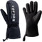Tofern Winter Handschuhe Skihandschuhe Fäustlinge Herren Damen Wasserdiche Winterhandschuhe Thermo Fleece Gefüttert Ski Snowboard Mittens, Weiß/Schwarz