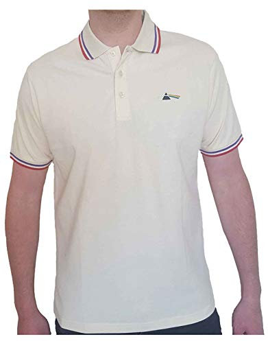 Pink Floyd Polo Hemd -XL- Dark Side of The Moon Prism Creme