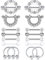 Incaton 14G Anneau de Mamelon en Acier Inoxydable Barbell Nipple CZ Anneaux de Strass Langue de Mamelon Bijoux Piercing de Corps 8 Paires