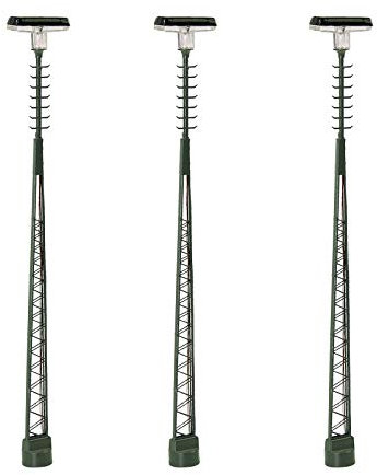 Evemodel 3 STK. Modell bahnleuchten Gittermastleuchte,spur H0 licht Layout,143MM
