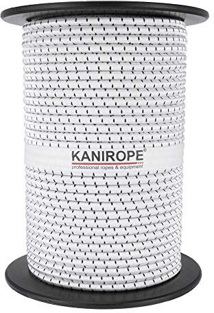 Kanirope® Gummiseil MONOSPAN PES 8mm 100m Weiß Expanderseil Spann Seil Spanner Spannseil Plane