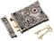 Vintage/Victorian Style Iron & Brass Bedroom Bathroom Rim Latch Sash Lock (Floral Rim Sash Lock)