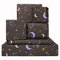 Central 23 - Geschenkpapier Schwarz 70 x 50 cm - 6x Blatt Geschenkverpackung - Mond und Sterne Packpapier für Mädchen Jungen Frauen Männer - Schwarzes Geschenkpapier aus nachhaltigem Papier