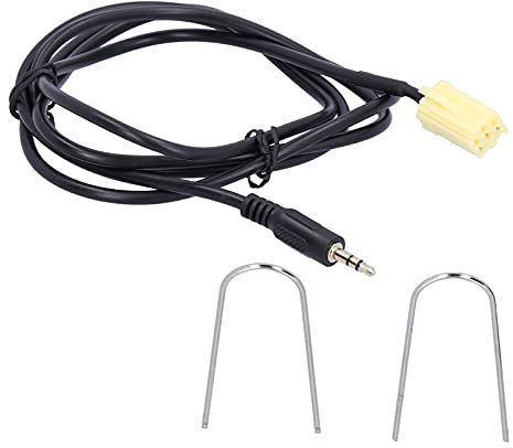 Akozon Cavo Adattatore AUX, 3.5mm/0.14in 59,1in 6Pin AUX-in Cavo Adattatore di Ingresso Audio di Ricambio per Fiat Grande Punto