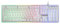 Mars Gaming MK220, Teclado Gaming Híbrido H-Mech, Iluminación FRGB Rainbow + Halo, Panel de Aluminio, Anti-Ghosting, USB Plug & Play, PC PS5 Xbox Switch, Idioma Español, Blanco