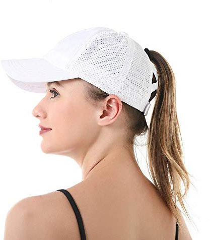 AIDIER Damen UV-Schutz Pferdeschwanz Baseballkappe Schnell Trocknend Mesh Sport Kappe Basecap Mädchen Sonnenhut Atmungsaktiv Ponycap Baseballmütze für Golf Laufen Radfahren Outdoor Cooler Sommerhut