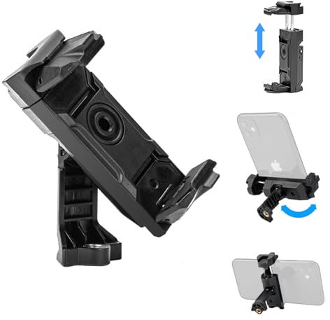 Fotopro Handyhalterung Stativ Kaltschuh Universal Handy Telefonhalterung für Einbeinstativ Selfie Stick Desktop Stativ Video Vlogging Foto