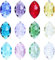 H&D HYALINE & DORA 12 Stück 38 mm Mehrere Farben Kronleuchter Kristallprisma Glas facettierte Pferdeaugen Suncatcher Fenster hängender Anhänger