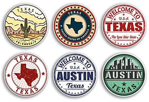 DV DESIGN Texas Flag Vinyl-Aufkleber, 6 x 10 cm, Glänzend, Realistisch - Patriotisch, für Laptop, Kühlschrank, Auto, Motorrad, Werkzeugkasten, Sammelalbum, Red, White, Blue