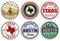 DV DESIGN Texas Flag Vinyl-Aufkleber, 6 x 10 cm, Glänzend, Realistisch - Patriotisch, für Laptop, Kühlschrank, Auto, Motorrad, Werkzeugkasten, Sammelalbum, Red, White, Blue