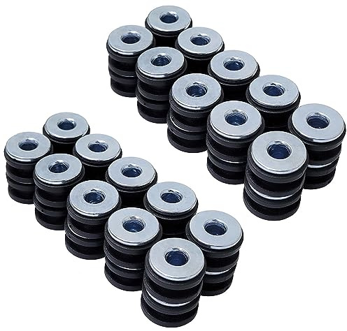 Lot de 40 œillets en caoutchouc M6 pour moto - Pièces de carénage - Rondelle tampon de soulagement de la pression - Coussin universel pour la plupart des motos