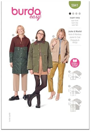 Burda Style Sewing Pattern B5941 Misses’ Jacket and Coat