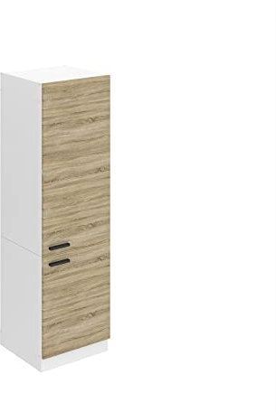BELINI Colonne pour Réfrigérateur Encastrable SSL60 I Armoire de Cuisine Avec 2 Portes I Meuble - Taille: 57,6 x 60 x 204 cm I Armoire de Rangement - Couleur: Chêne Sonoma