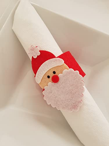 Weihnachten Servietten Ringe Halter für Weihnachten Abendessen Party Serviettenhalter-Set 4-TLG. 4 Stück Tisch Dekoration Zubehör