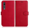 DENDICO Coque pour Huawei P20 Pro, PU en Cuir Coque Portefeuille Étui Housse, Design Classique TPU Coque pour Huawei P20 Pro, Rouge