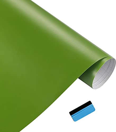 NewL Matte Vinylfolie für Autos, Aufkleber und Aufkleber, Folie, blasenfrei, Dekoration, DIY, Motorrad, Automobil, Autozubehör (grün, 50cm x 150cm)