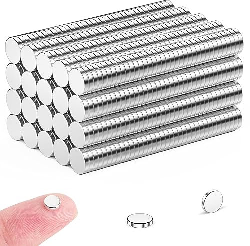 FINDMAG 50 Stück 5 mm x 1 mm Kleine Magnet Stark, Kühlschrankmagnete, Magnet Rund, Magnete für Magnettafel, Whiteboard Magnete für Handwerk, Zuhause, Büro