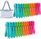 Pegs for Washing Line, Clothes Pegs and a storage mesh bag with a hanging hook, Laundry Pegs, Non Slip Laundry Clothes Pegs, Plastic Clothes Pegs And Bag Set Clothespins 24Pcs
