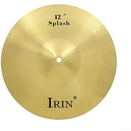 Confezione di piatti per batteria, piatti in ottone per percussioni Splash Crash Hi-Hat per batteria, finitura tradizionale in ottone
