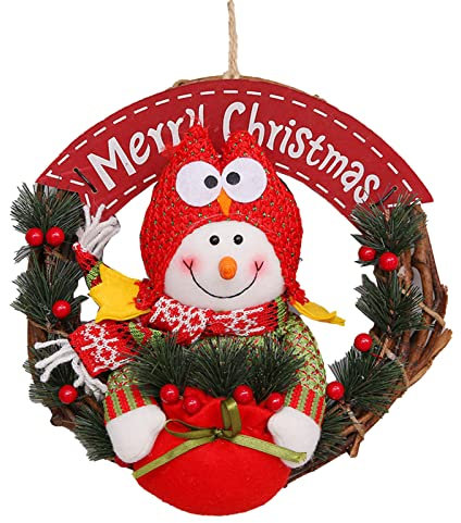 Cyrank Guirnalda De Navidad, Guirnalda De Puerta De Entrada De Navidad Adorno De Puerta De Entrada De Feliz Navidad Colgante De Puerta De Navidad Decorativo Al Aire Libre De Navidad para El Hogar