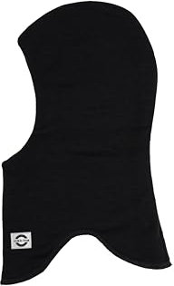 Mikk-line Sturmhaube Black 4-5 Jahre | OEKO-TEX Standard 100 | mit Windstop membran | Surmhaube aus Wolle Für Baby und Kinder | 95% Wolle - 100% mulesingfrei Merinowolle | Atmungsaktiv und isolierend
