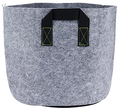 Marooma Grau-Schwarze Pflanztasche mit Griffen, Vliesstoff für Gemüse, Blumen und Pflanzen, Langlebiger Topf für Hausgarten und Pflanzgefäße Im Freien, Pflanztöpfe, Sämlingstöpfe(7 Gal)