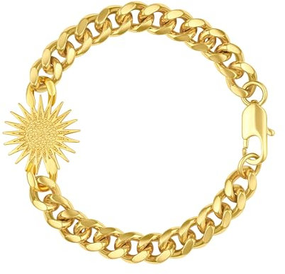 d'origine Kurdistan Sonne Armband, Kurdische Sonne mit 21 Strahlen Armband, Kurdistan Flaggen Kette, Kurdische Kette, Kurdischer Schmuck für Herren Gold