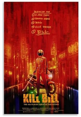 Kill Bill Filmposter für Schlafzimmer, ästhetische Leinwandkunst, Wanddekoration, 40 x 60 cm