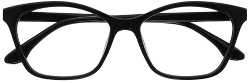 OPULIZE KAT Lunettes de Lecture - Élégante Monture Œil-de-Chat - Noir Brillant - Modèle Mixte pour Hommes et Femmes - Charnières à Ressort - R59-1 - +3.00