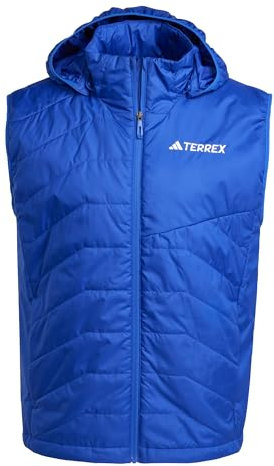 adidas Herren Terrex Multi CLIMAWARM Insulated Hooded Vest, Semi Lucid Blue, XL