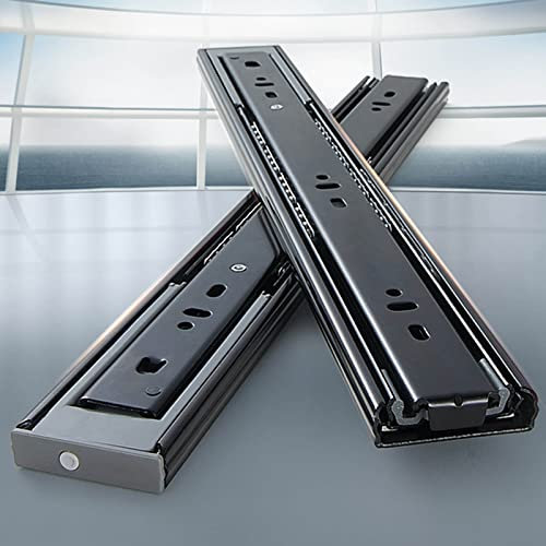 CekoCk heavy duty drawer runners,drawer runners, Toolbox Drawer Runners Soft Close Heavy Duty Load 45kg, Drawer Full Extension Slide Rails Side Mount, with Mounting Screws, 1 Pair